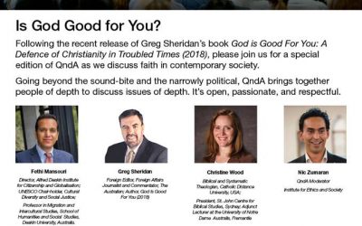Event: ‘Q&A: Is God Good For You? With Greg Sheridan’