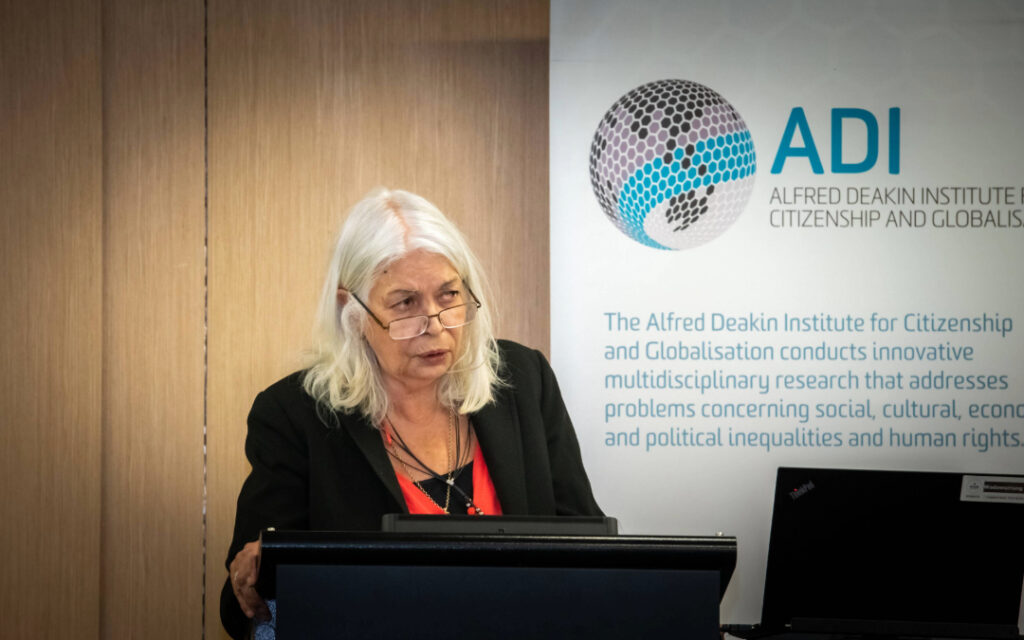 Professor Marcia Langton speaking at the UNESCO Oration 2019