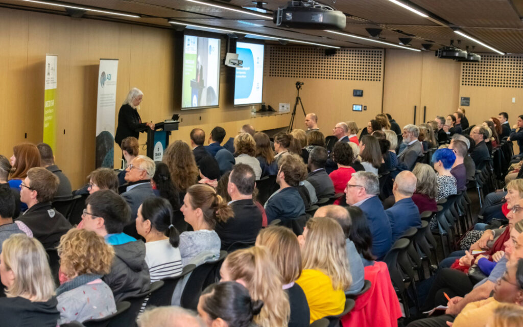 Audience listening to Professor Marcia Langton speaking at the UNESCO Oration 2019